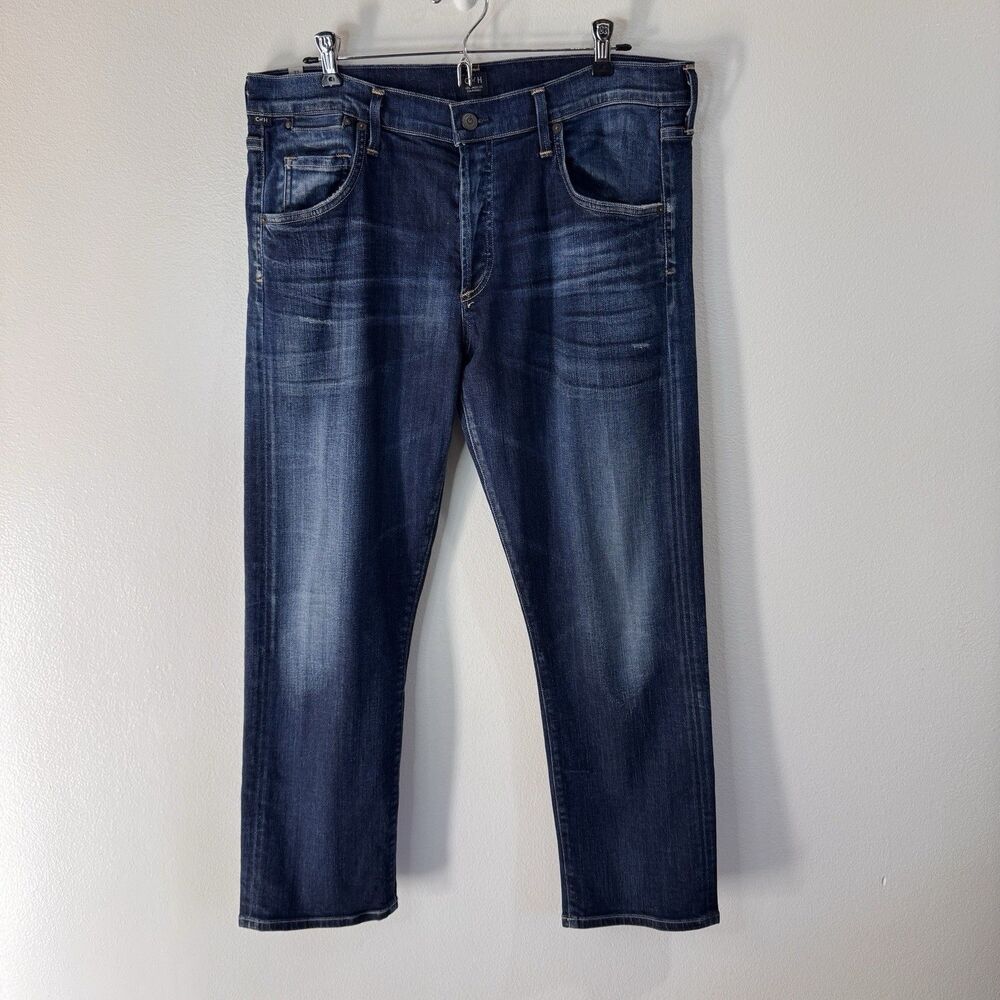 Citizens of Humanity Jeans 32 Emerson Slim Boyfriend Dark Wash Denim Button Fly